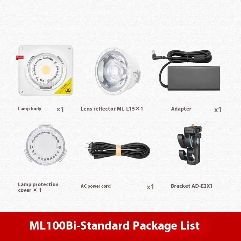 Shenniu ML100Bi high power aluminium alloy LED fill light with lenses and battery handle