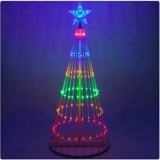 Multi-colour animated LED Christmas tree lights for outdoor garden and courtyard decoration