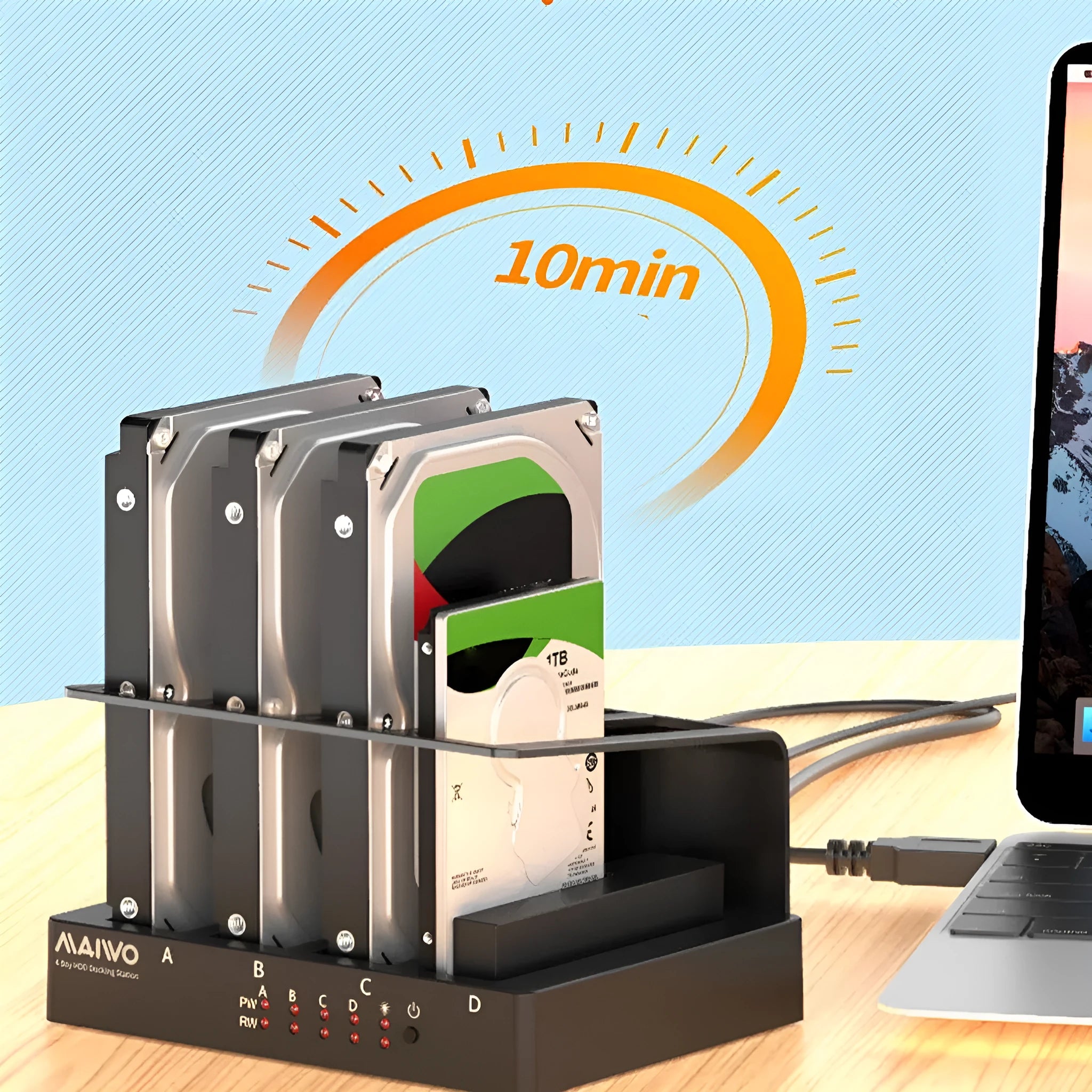 K305BU3S four-bay 2.5-inch SATA hard disk enclosure docking station with USB 3.0 connection