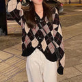 Casual acrylic knitted cardigan in macaron colours with regular sleeves