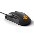 Black wired mechanical gaming mouse with ergonomic design USB interface