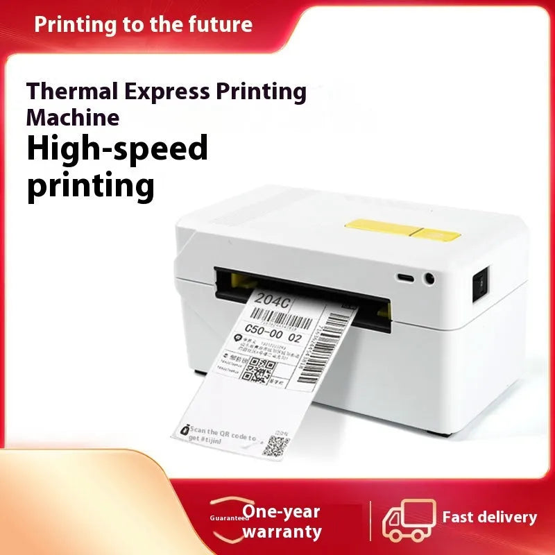 Kupono thermal label printer for express orders with USB connection, shown in black and white models.