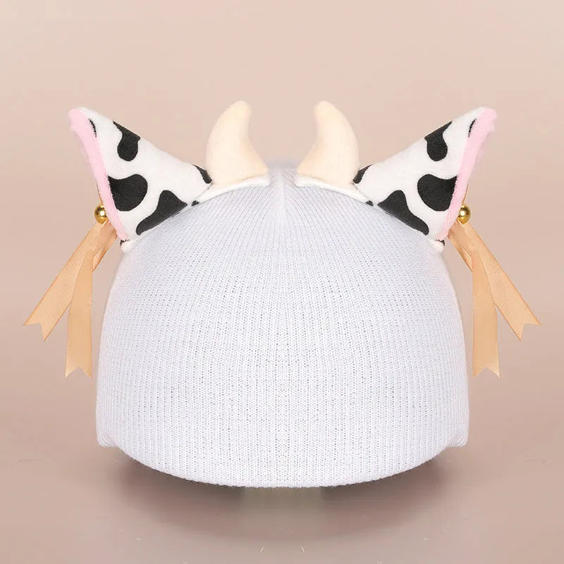 Child's plush cartoon character helmet cover and hat set in soft fabric, shown in medium size.
