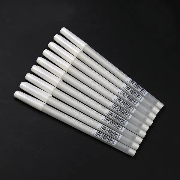Touchnew black highlight pen with 0.8mm tip for hand painting, showing gold silver white ink options