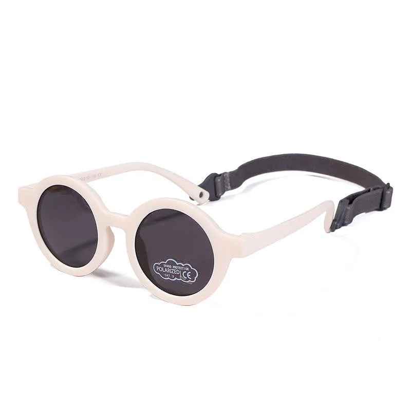 Children's silicone sunglasses for 0-3 years with UV400 protection and polarised TAC lenses