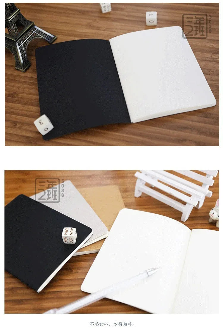 Retro plain graffiti sketchbook in grey with lay-flat binding and 80g paper pages.