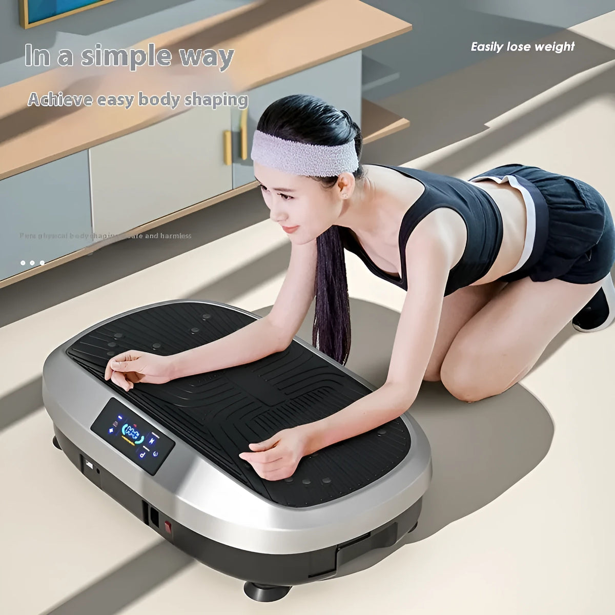 Vibration sports power plate for body shaping and belly contracting, 180W 220V home fitness machine