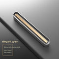 Long strip car aromatherapy ornament with air vent clip in metallic grey or walnut colour