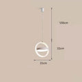 Iron LED pendant light, single head, adjustable 1m, 210mm body, white or black Nordic style