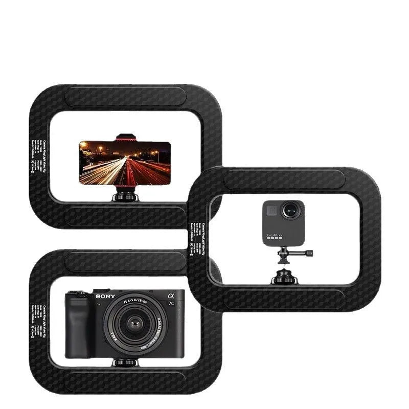 Rechargeable mobile phone fill light with adjustable colour temperature and dual mounting options