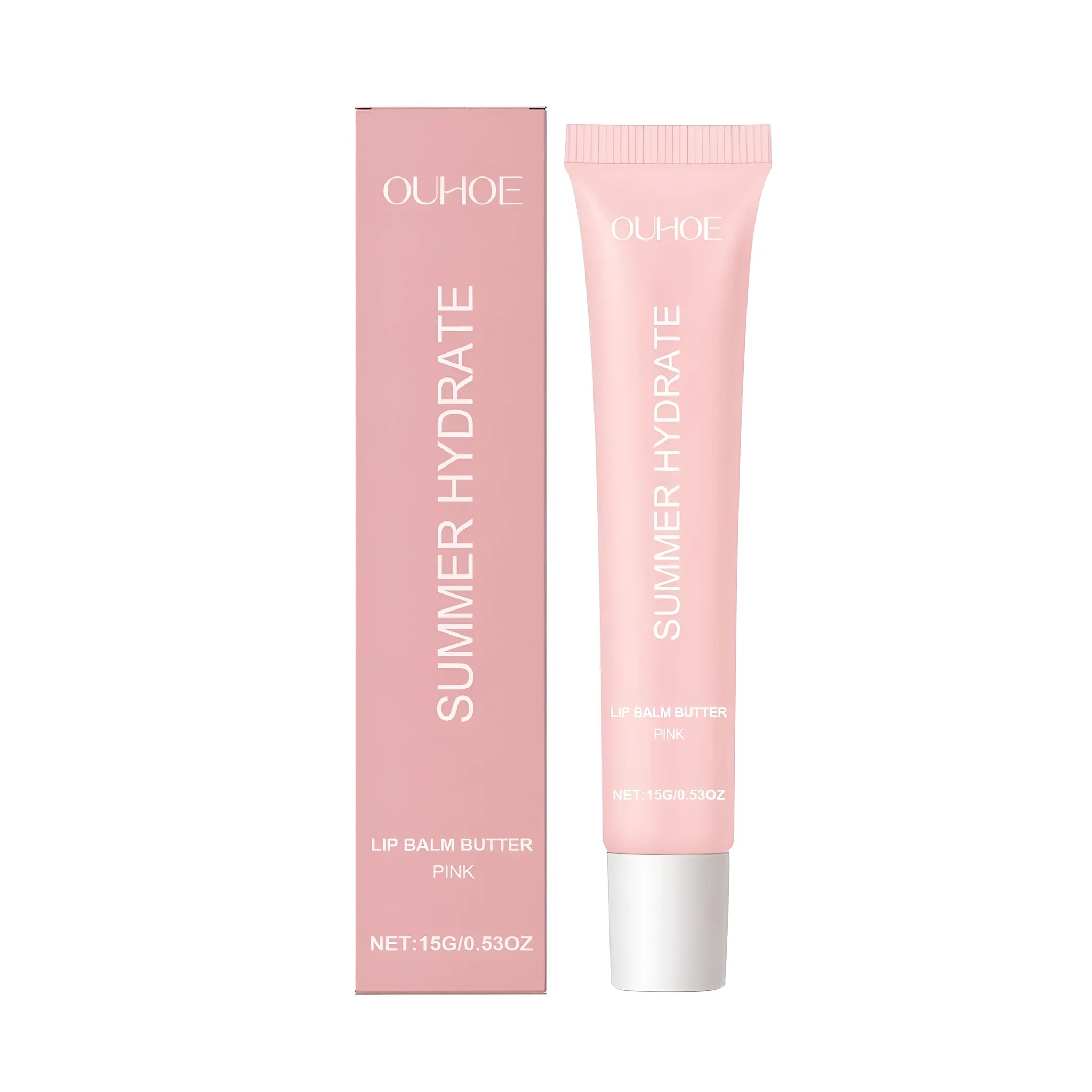 Pink shea butter lip balm lipstick for moisturising dry lips