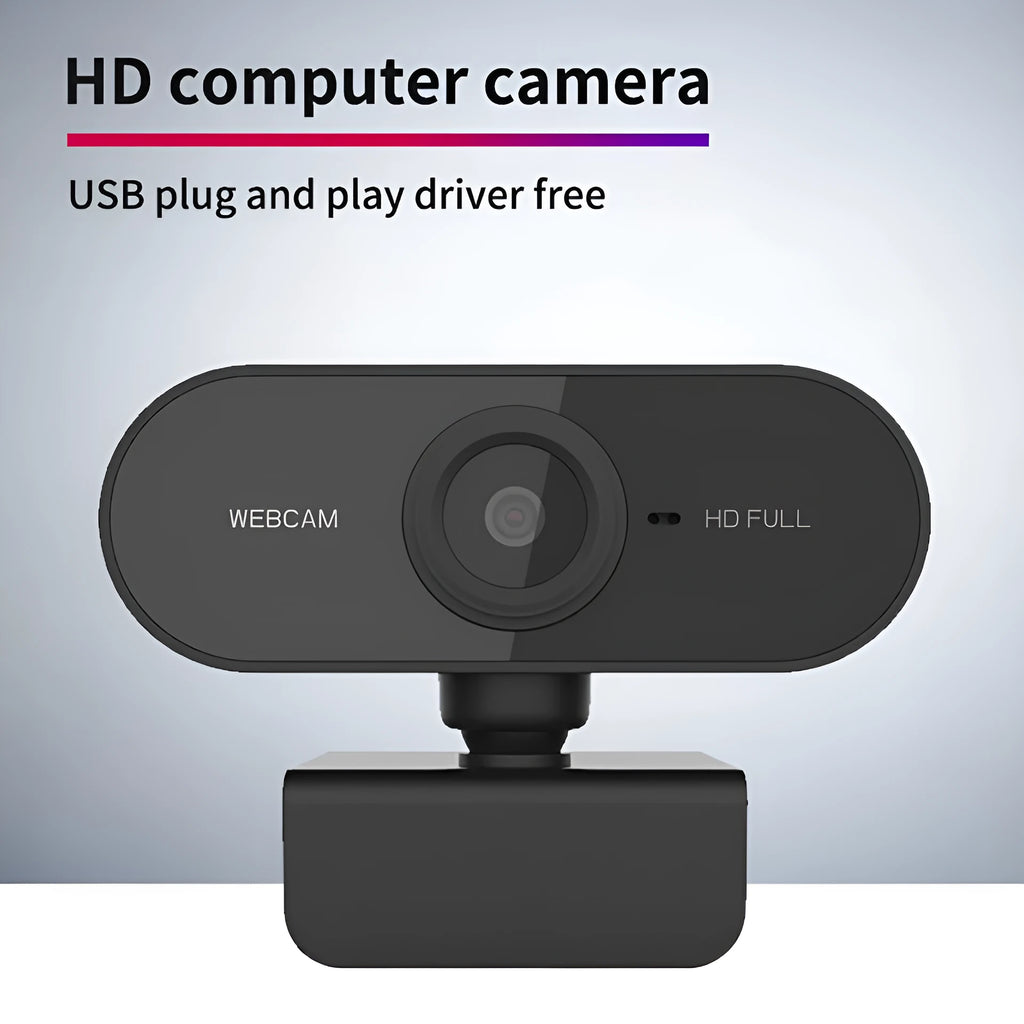 1080P rotatable webcam with built-in microphone, 70x50.7x44mm, black, USB 2.0 connection