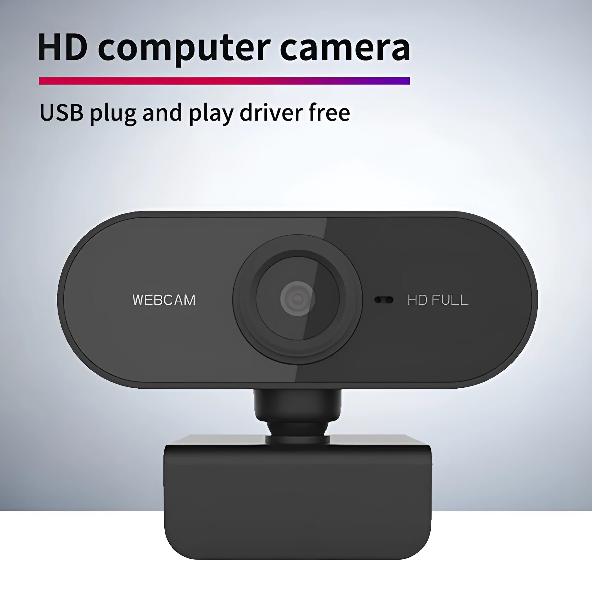 1080P rotatable webcam with built-in microphone, 70x50.7x44mm, black, USB 2.0 connection