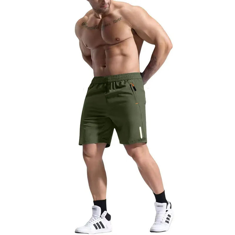 Men's bamboo fibre and polyester sports shorts with elastic waist in multiple colour options