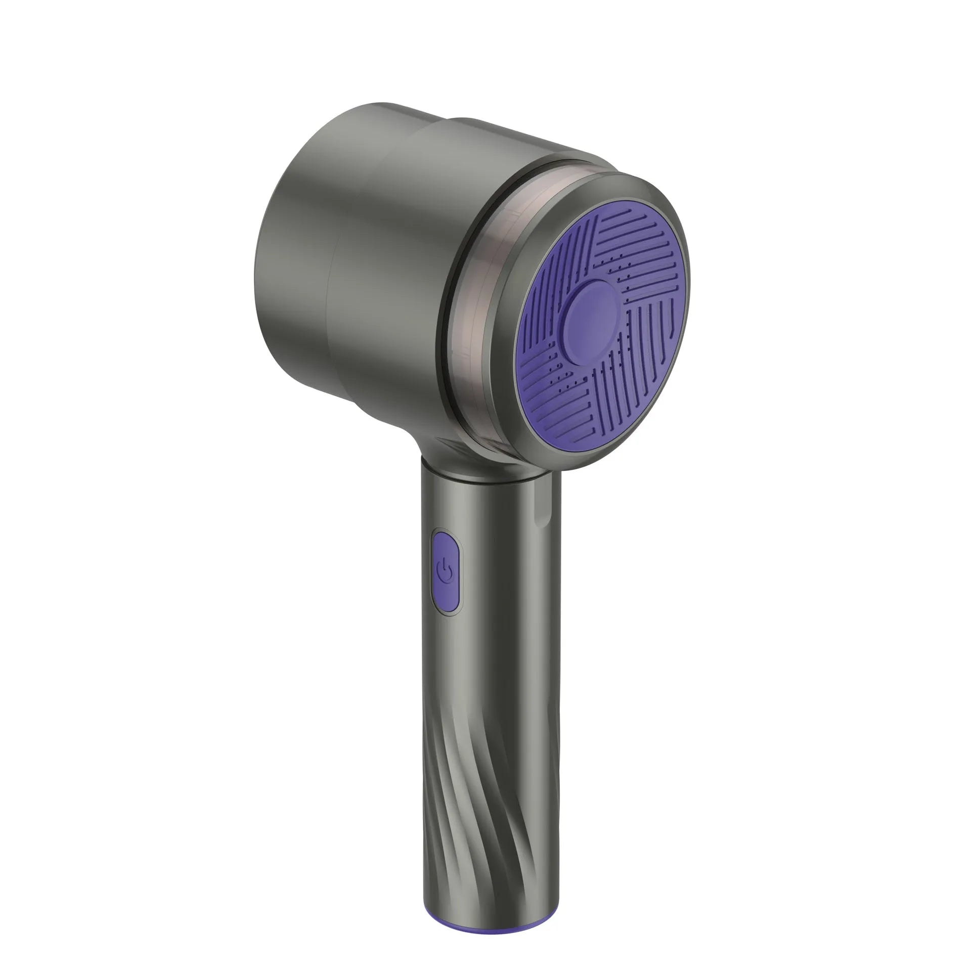 Blue purple electric hairball trimmer with suction for clothes, USB powered, 8.8x7.4x20cm