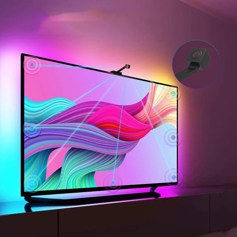 Graffiti IPC TV screen colour picker kit with RGB LED strip, controller, and Alexa support
