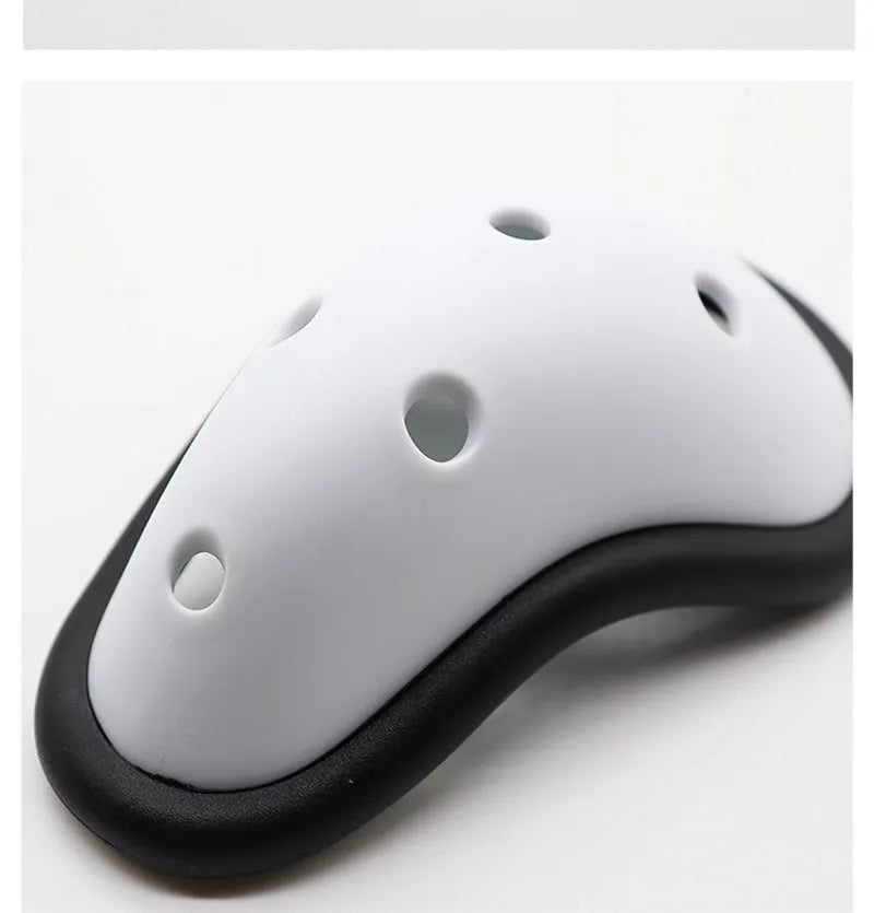 Rubber sports genital protector shown in adult and children's size options.