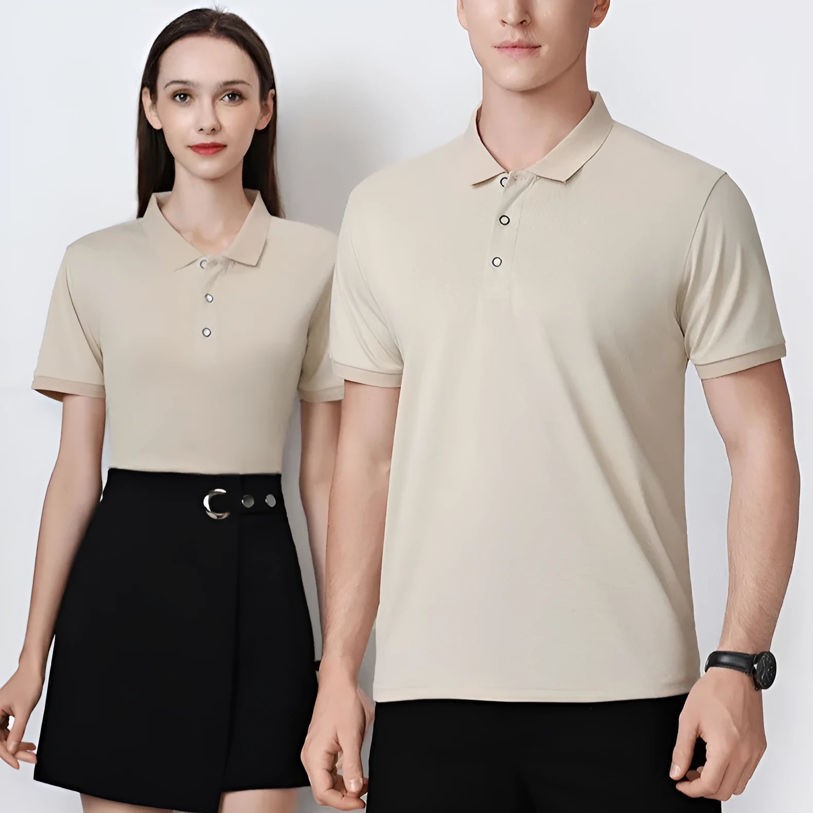 Ice silk polo shirt short sleeve with advertising space in multiple colour options