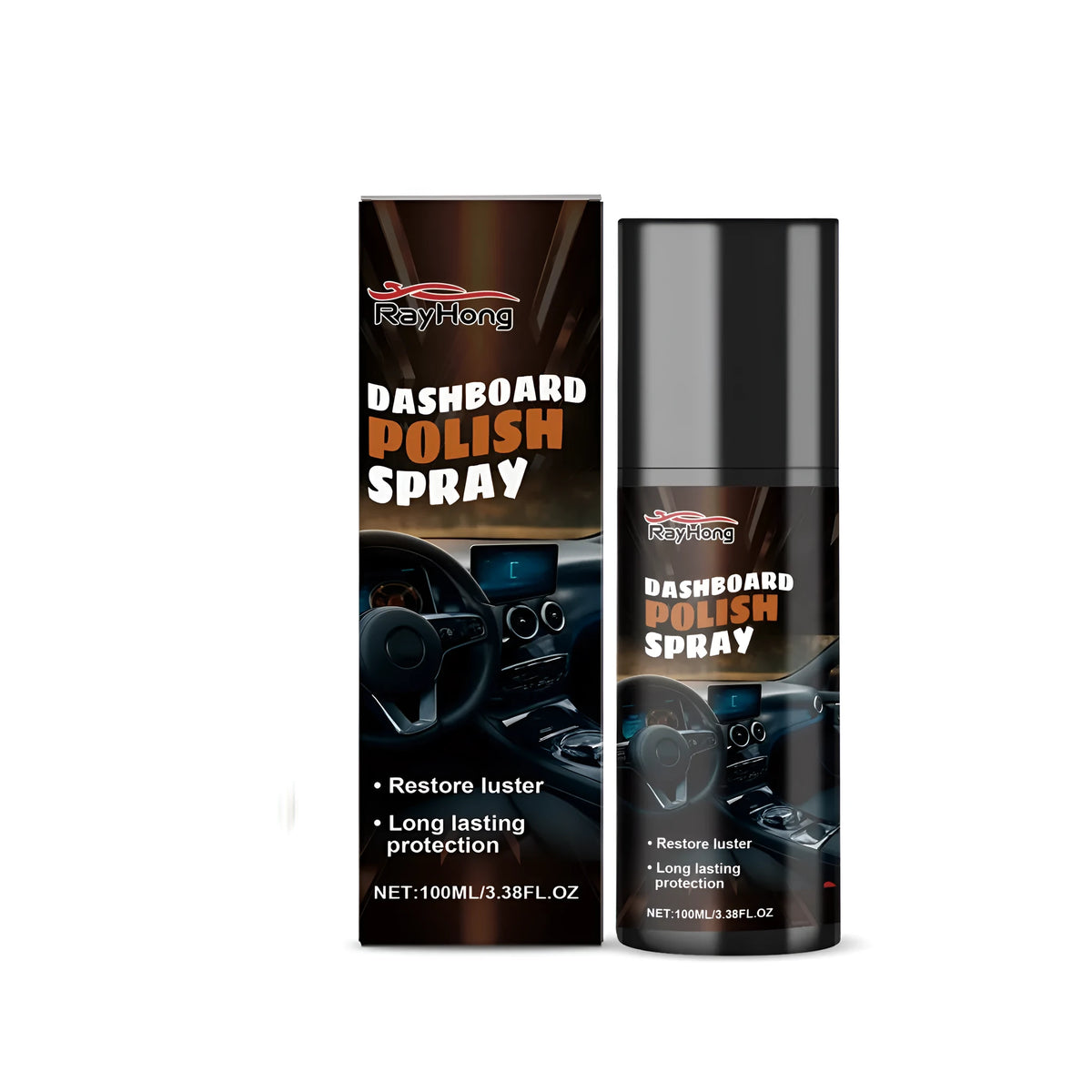 100ml automobile interior glazing spray bottle, water-based formula for car interior surfaces