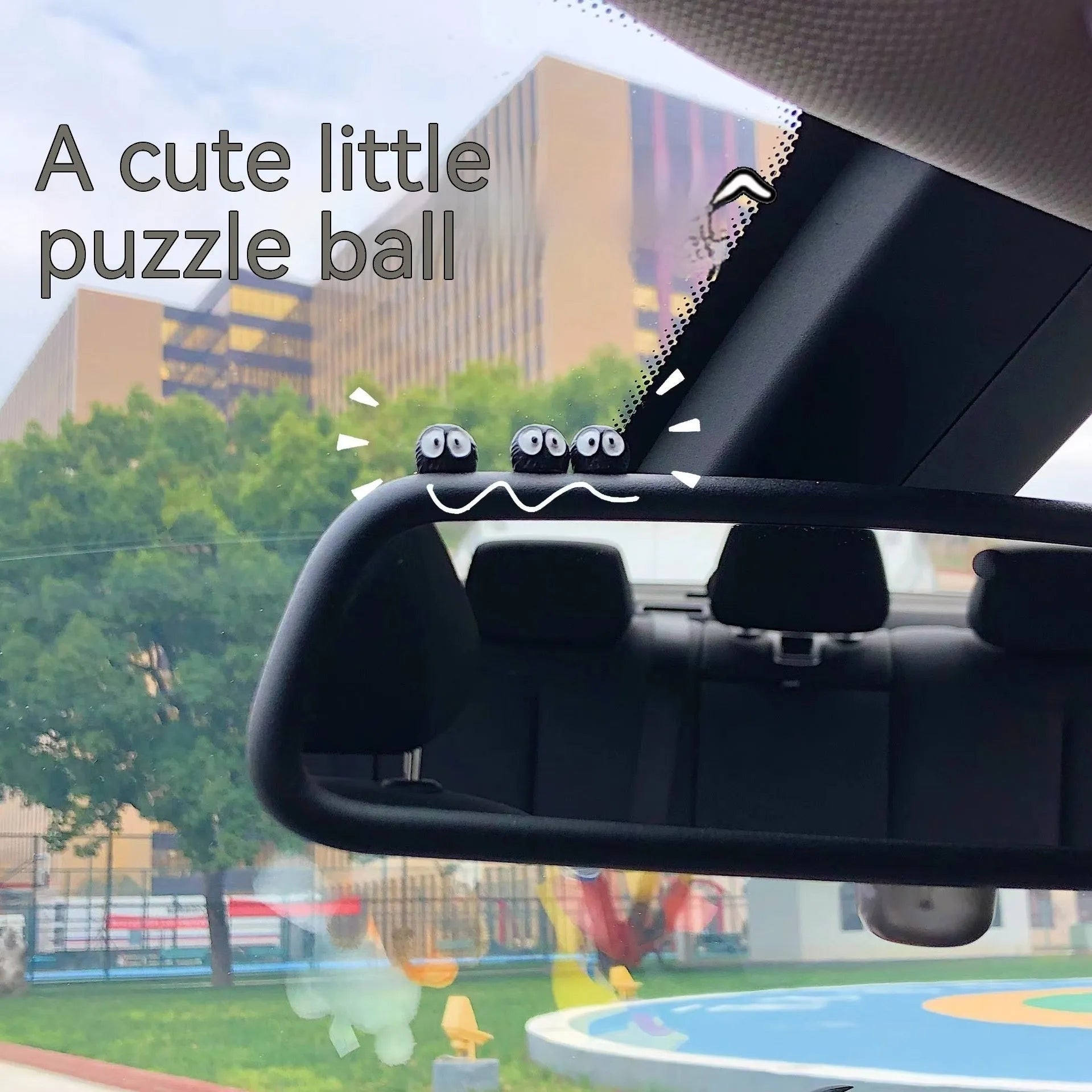 Cartoon car black briquette resin decorations approximately 1cm with traceless tape for display.
