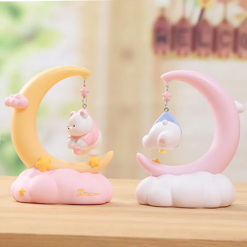 Creative Cute Moon Fairy Tale Small Night Lamp plastic resin cartoon design