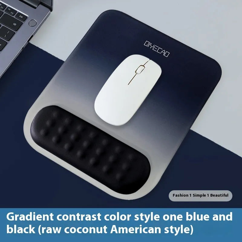 Ergonomic cloth silicone mouse pad with wrist support in multiple colour patterns