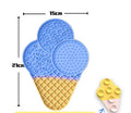 Paw-shaped silicone dog bath lick pad, 18cm x 18cm x 1.2cm, food-grade BPA-free, red sky blue blue green yellow
