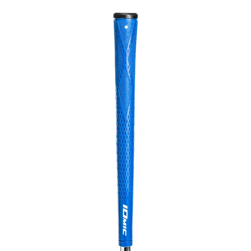 TPE and TPR material golf club grip shown in assorted colours including pink, red, blue, and black with coloured heads.