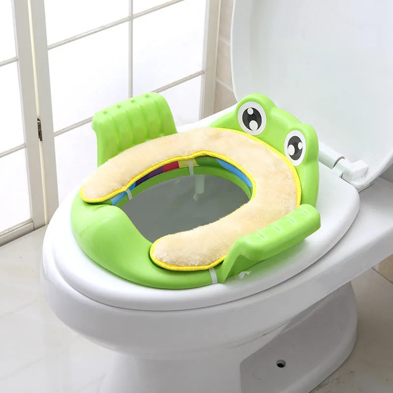 Baby children toilet seat in PP material with non-slip pads, pink colour, size 38x35x8 cm