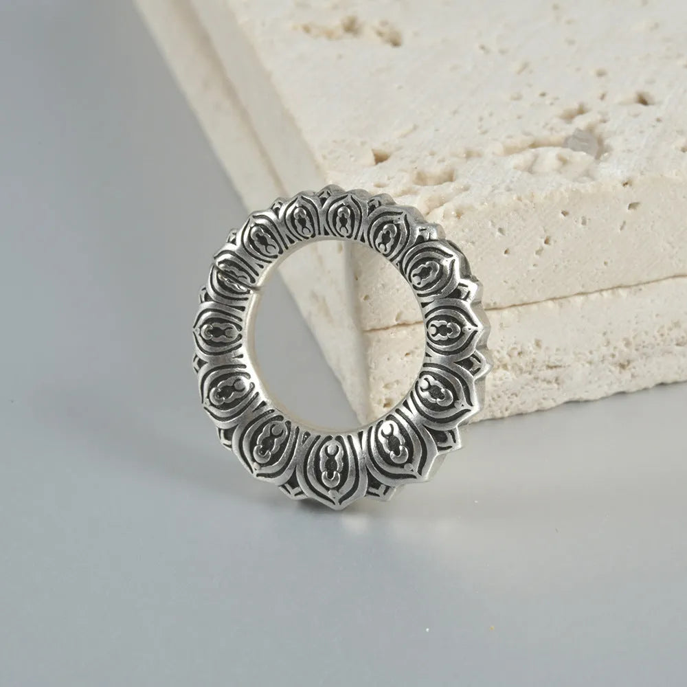 Retro magnetic earrings with heart or lotus design in antique silver or ancient gold finish