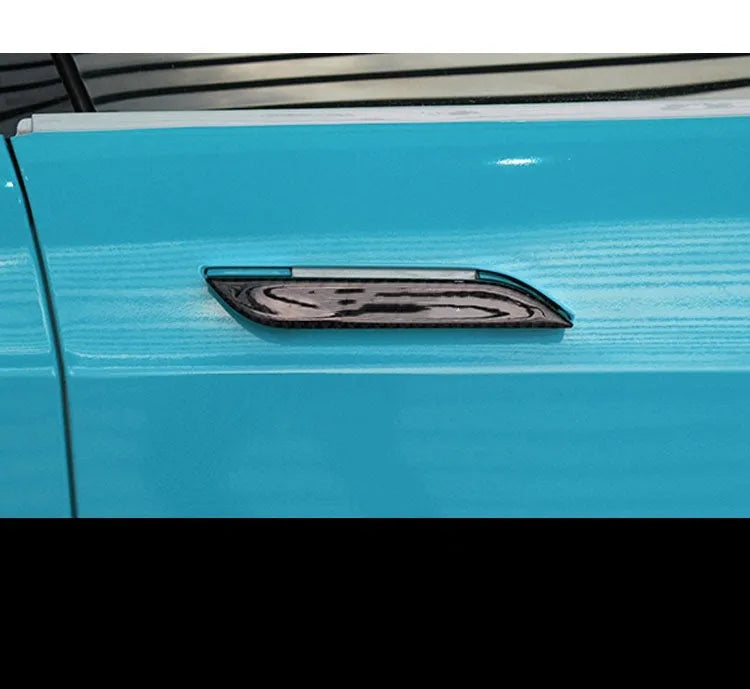 Carbon fibre door handle protection stickers for vehicle scratch prevention
