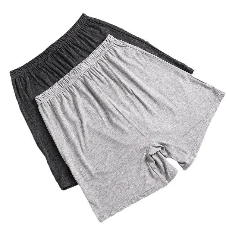 Solid colour men's modal boxer shorts with high waist design in five colour options