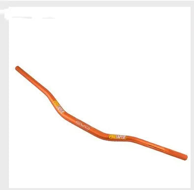 Orange aluminium scrambling motorcycle handlebar with 28mm diameter and 80cm width measurement