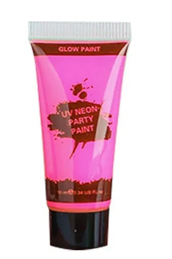 25ml tube of bright neon green face and body paint with safe non-toxic label.