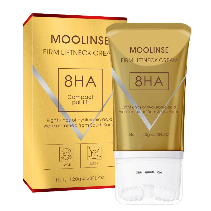 120ml neck firming cream with massage roller applicator for lifting and skin elasticity improvement
