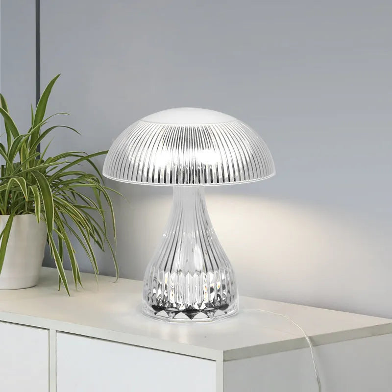 USB rechargeable table lamp with three colour modes and 20x16cm acrylic body