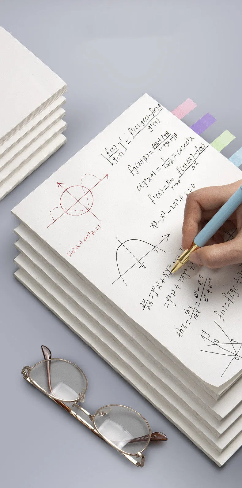 A4 blank draft notebook with eye protection paper for calculus study, 250x170mm