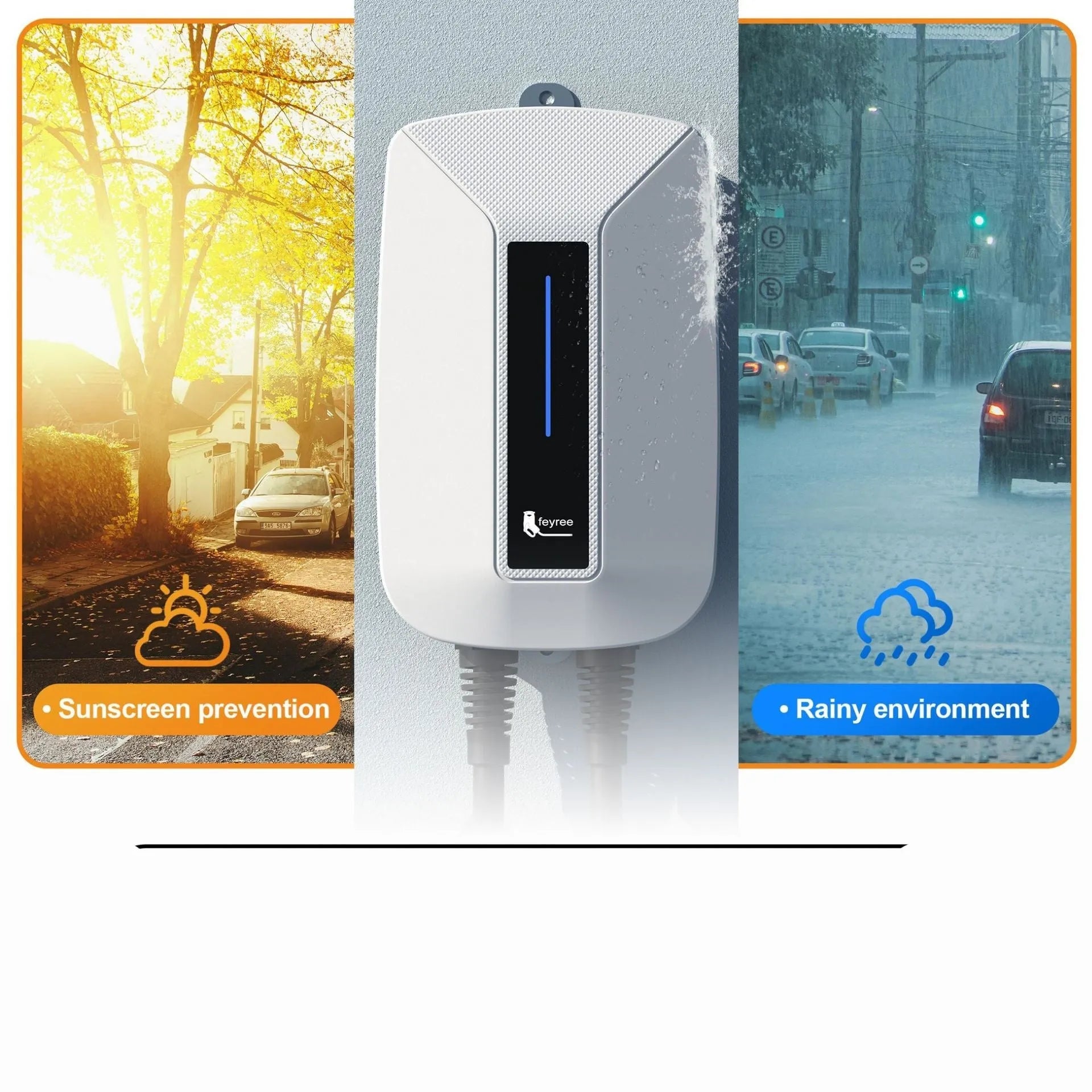 7KW universal fast charging gun for new energy vehicle AC home charging pile with European standard plug and 5m gun line