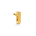 Titanium steel number letter necklace with 40.5cm chain and electroplated gold or silver finish