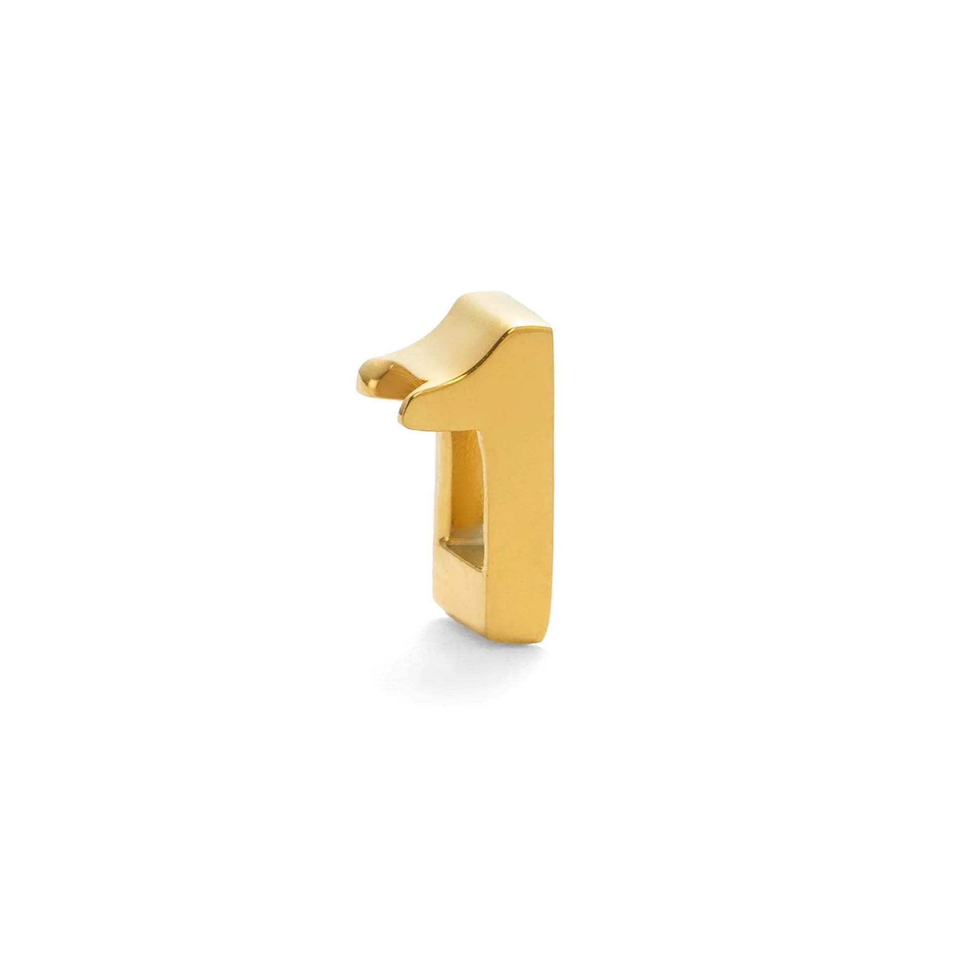 Titanium steel number letter necklace with 40.5cm chain and electroplated gold or silver finish