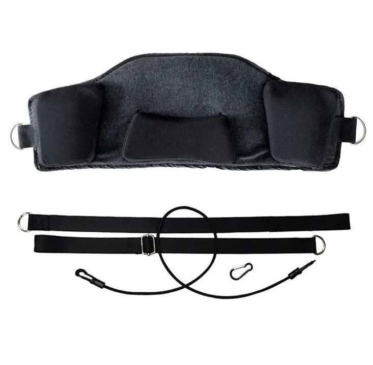 Neck hammock neck stretcher with memory cotton, 50 x 20 x 2.5 cm, black or grey, with beam storage bag