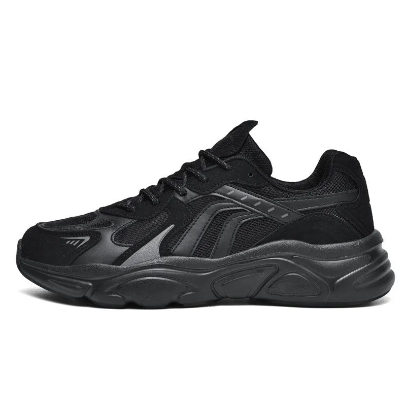 Men's beige and black flat casual sneakers shown in sizes 36 to 46