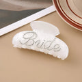 Acrylic hair barrette with shower shark clip back and double-sided diamond drilling