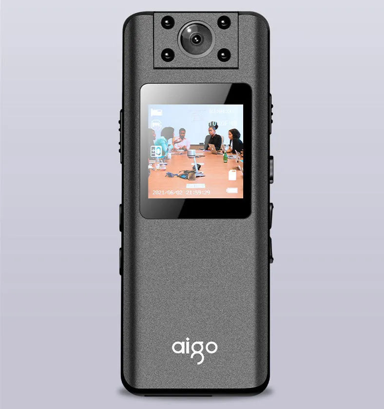 DSJ-S11 black body worn camera showing front lens, side buttons, and magnetic back clip.