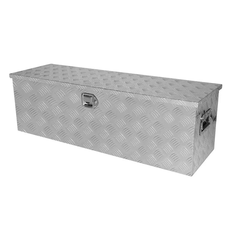 Black 26-inch aluminium alloy tool case with T-casting construction for professional tool storage.