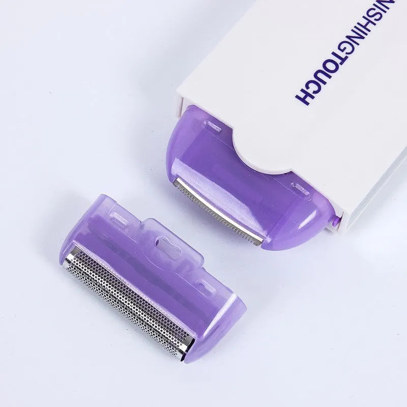 Electric hair removal instrument with foil head, rechargeable, for women's painless facial and body hair removal
