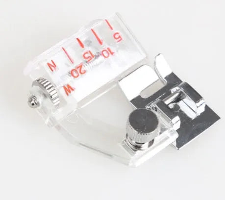CIASSTHREE adjustable snap-on bias binder presser foot for sewing machines on a white background.