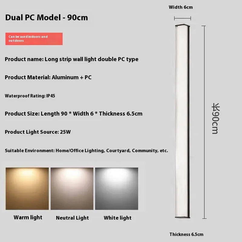 Modern outdoor wall lamp for villa hotel courtyard entrance lighting available in five sizes
