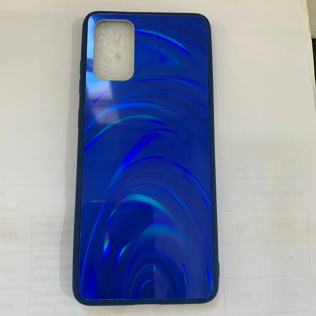 Marble pattern shockproof silicone phone case for Samsung Galaxy models on a table.