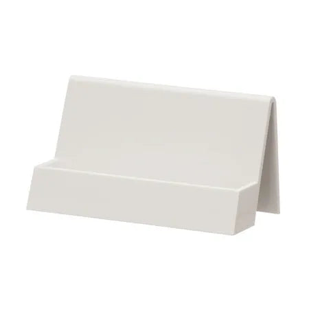 Creative PS business card storage display stand holding 20 cards in a geometric shape